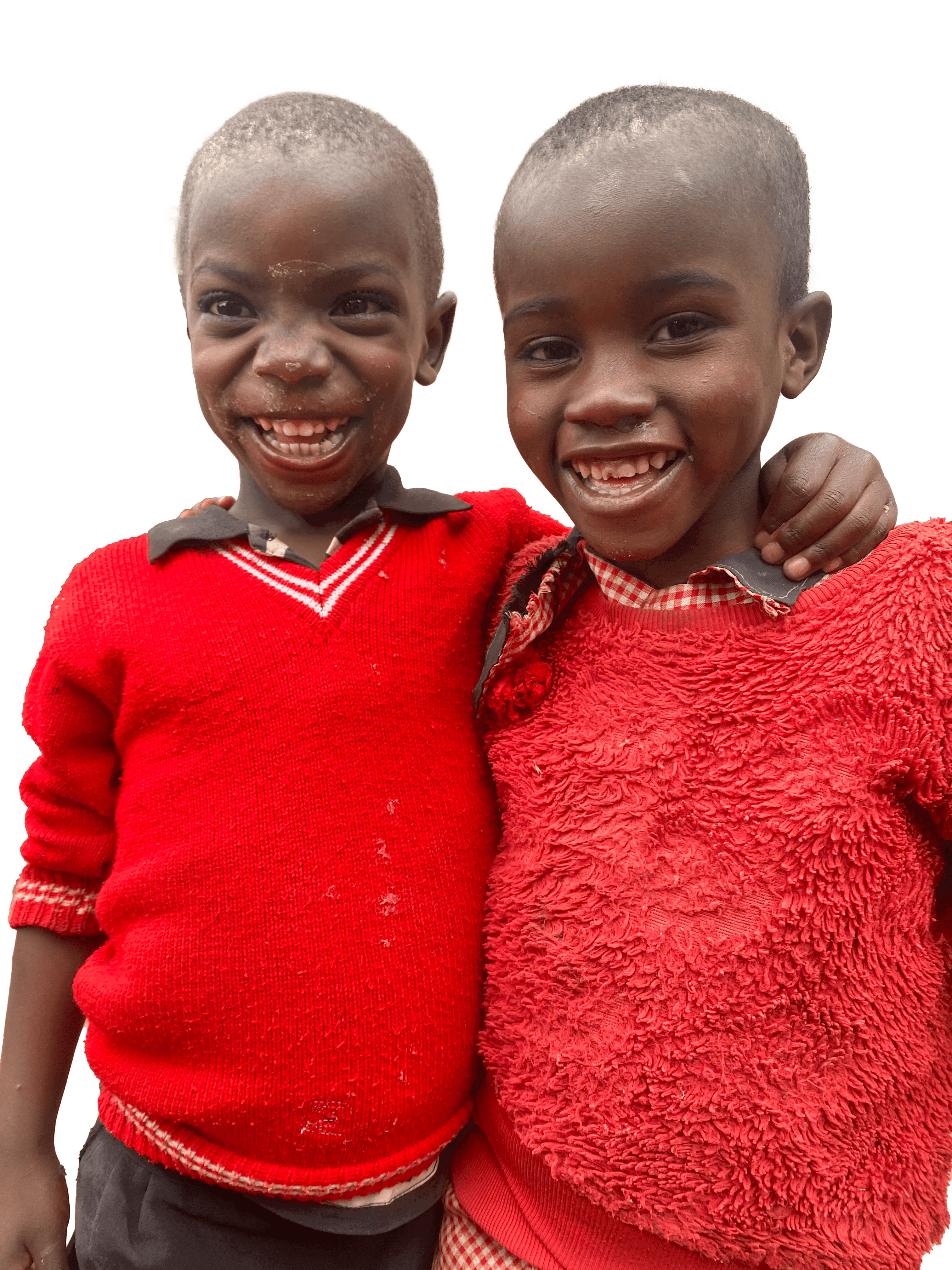 two heart 2 heart children smiling